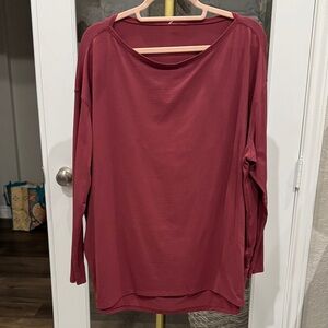 lululemon athletica Deep Red Long Sleeve Top